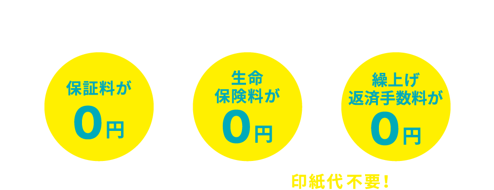 しかも、〈中国ろうきん〉の住宅ローンなら…保証料が0円、生命保険料が0円、繰上げ返済手数料が0円。さらに、電子契約ご利用で印紙代不要！