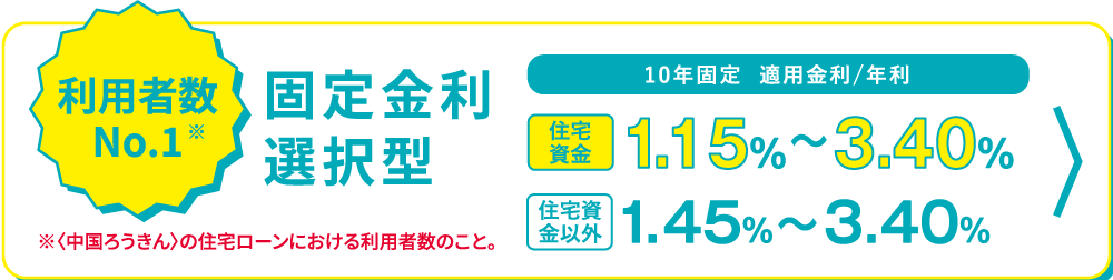 有担保住宅ローン（固定金利選択型）の詳細を確認する