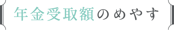 年金受取額のめやす